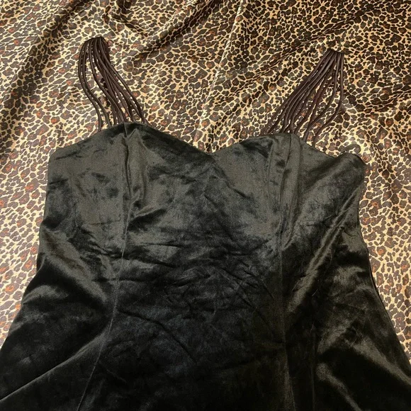 Vintage D.B.Y. Crushed Velvet Mini Dress - Picture 6 of 16